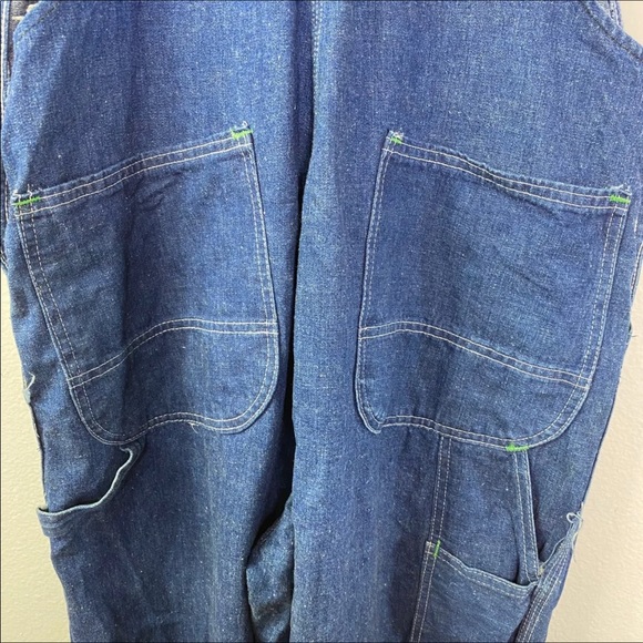 Liberty Dark Denim Bib Overalls Size 40 X 30 - Picture 7 of 8